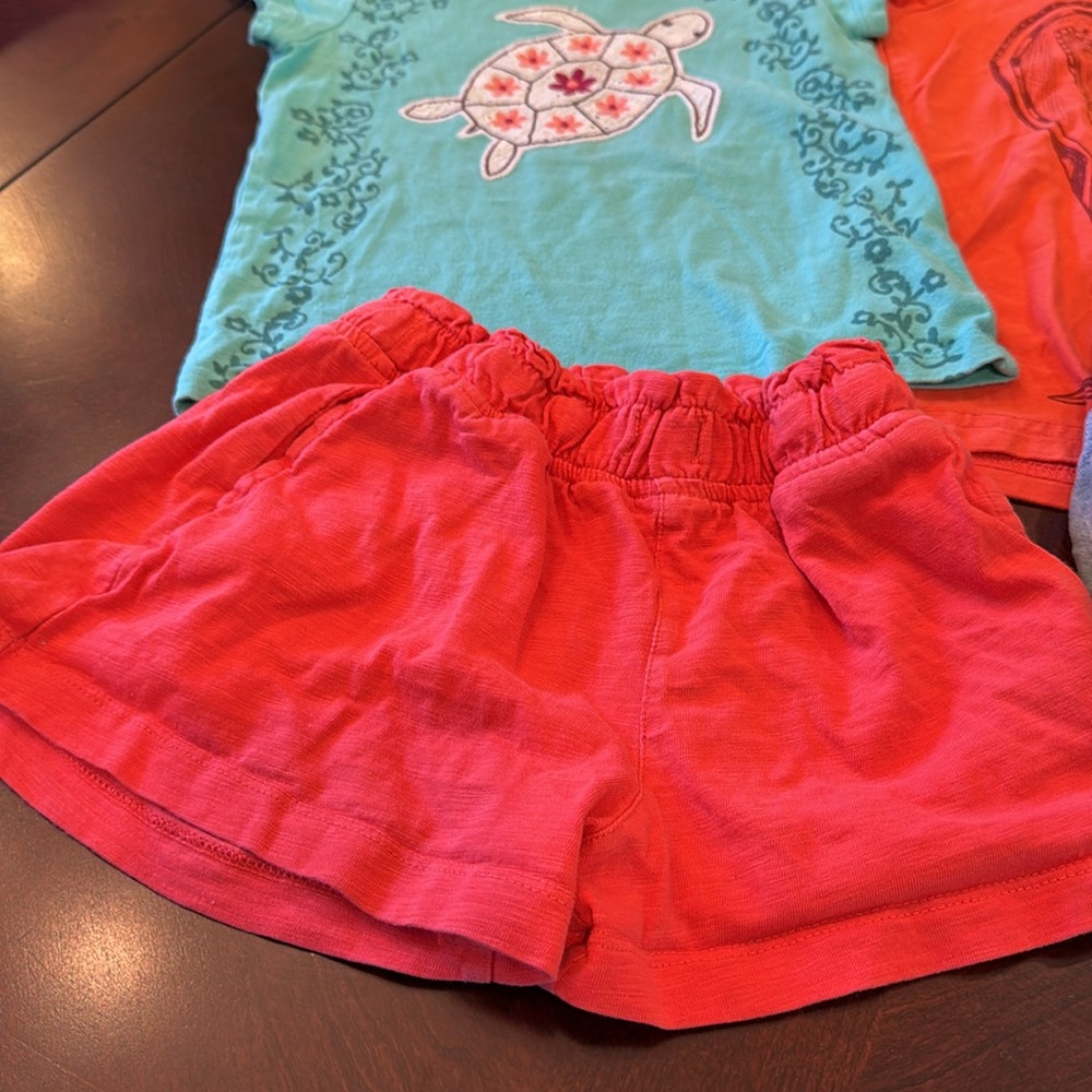 Bundle Of Girls Tees And Shorts: Brands Baby Gap, Tea And Primary sizes … - Picture 2 of 14